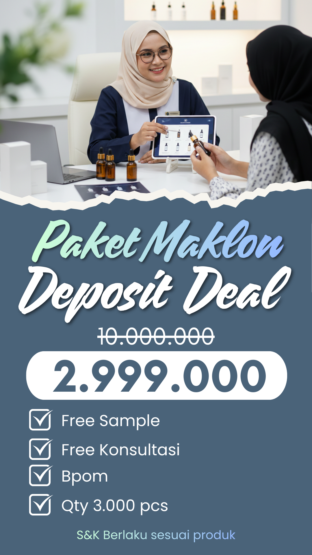 Paket Maklon Deposit Deal